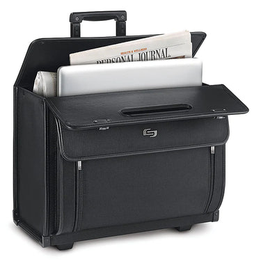 Solo New York Midtown Collection Paramount Laptop Briefcase, Black Polyester (SGB300-4)